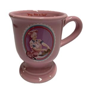 I Love Lucy Job Switching Pedestal Mug Pink Collectible |  Lucille Ball | 12oz